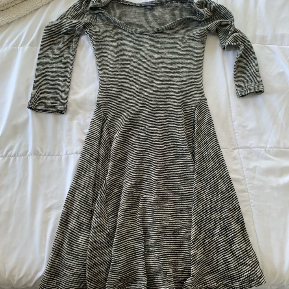 Grey and white dress